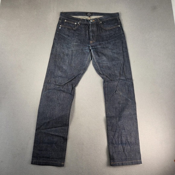 A.P.C. Petit Standard Jeans Mens 31 Dark Indigo Selvedge Slim Straight Denim